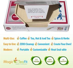 img 3 attached to 🍵 Magic Teafit Modern Tea Filter Bags - 200 Disposable Infusers, Size 1 - 2 Boxes, Heat Sealable and Natural - Convenient No-Cleanup Solution for Tea, Coffee & Herbs