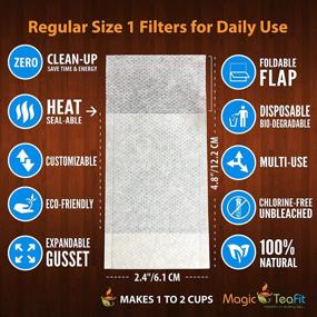 img 2 attached to 🍵 Magic Teafit Modern Tea Filter Bags - 200 Disposable Infusers, Size 1 - 2 Boxes, Heat Sealable and Natural - Convenient No-Cleanup Solution for Tea, Coffee & Herbs