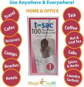 img 1 attached to 🍵 Magic Teafit Modern Tea Filter Bags - 200 Disposable Infusers, Size 1 - 2 Boxes, Heat Sealable and Natural - Convenient No-Cleanup Solution for Tea, Coffee & Herbs