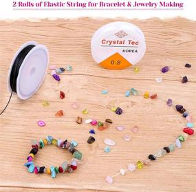 img 1 attached to 💎 Gemstones Chips and Crystal Beads for Jewelry Making, Cridoz 24 Vibrant Colors Gemstones Bracelet Beads - Perfect for Jewelry Making