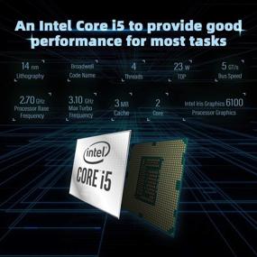 img 3 attached to AWOW NYi5 Mini PC - Core i5 8GB RAM, Intel Core i5-5257u (up to 3.1GHz), Windows 10 Pro, 256GB M.2 SSD, Dual Display 4K@30Hz, SATA 3, USB3.0, Gigabit Ethernet, HDMI1.4, BT4.2, Type-C