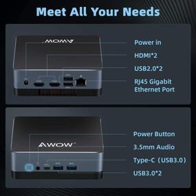 img 1 attached to AWOW NYi5 Mini PC - Core i5 8GB RAM, Intel Core i5-5257u (up to 3.1GHz), Windows 10 Pro, 256GB M.2 SSD, Dual Display 4K@30Hz, SATA 3, USB3.0, Gigabit Ethernet, HDMI1.4, BT4.2, Type-C