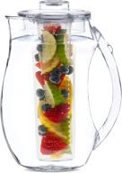 🍹 shatterproof large fruit infuser water pitcher - 93 oz jug for iced tea, juice, beverages - bpa free logo