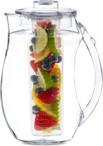 img 4 attached to 🍹 Shatterproof Large Fruit Infuser Water Pitcher - 93 Oz Jug for Iced Tea, Juice, Beverages - BPA Free