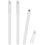 💅 set of 3 white 2-in-1 nail whitening pencils with cuticle pusher - french nail art supplies for diy nail art manicures logo