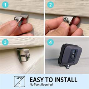 img 2 attached to 📷 Securely Mount Blink Cameras with Vinyl Siding Mount Clips - Weatherproof Stainless Steel Hooks for XT2 Camera Home Security System (10 Pack)