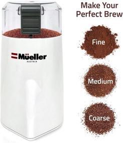 img 2 attached to Mueller HyperGrind Precision Electric Spice/Coffee Grinder - Large Grinding ☕ Capacity, HD Motor - Ideal for Spices, Herbs, Nuts, Grains - White