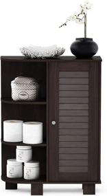 img 1 attached to Furinno FR18695WH Storage Louver Cabinet