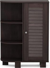 img 4 attached to Furinno FR18695WH Storage Louver Cabinet