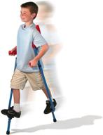 air kicks geospace original walkaroo stilts (steel) - ergonomic design for easy balance walking (blue) logo