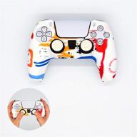 🎮 enhance your gaming experience with lomas ps5 controller skins – fantasy edition: joystick silicone cover, anti slip design, free odor, ps5 thumb grips included! logo