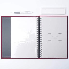 img 2 attached to 📔 AHZOA Pencil, 50-Page Photo Album for 100 Photos, Burgundy, 7.9 x 10.7 Inches