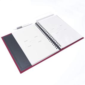 img 1 attached to 📔 AHZOA Pencil, 50-Page Photo Album for 100 Photos, Burgundy, 7.9 x 10.7 Inches