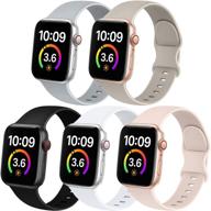 набор из 5 ремешков, совместимых с apple watch band 38 мм 40 мм 41 мм 42 мм 44 мм 45 мм, женские мужские аксессуары и запасные части логотип