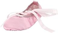 msmax women's professional ballet dance shoes: split sole performa flats with ribbon - expert footwear for elegant dancing logo