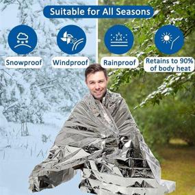 img 3 attached to 🏞️ Enhance Your Outdoor Survival with ANCwear Emergency Blankets