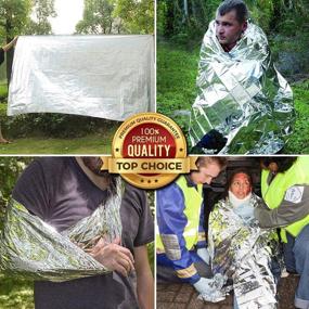 img 2 attached to 🏞️ Enhance Your Outdoor Survival with ANCwear Emergency Blankets