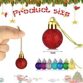 img 3 attached to Christmas Multicolor Decorations Shatterproof Miniature