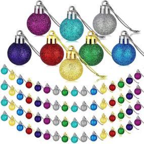 img 4 attached to Christmas Multicolor Decorations Shatterproof Miniature