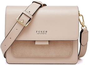 img 4 attached to 👜 Genuine Cow Leather Mini Ladies Shoulder Bag by FOXER - Stylish Small Crossbody Bag for Women