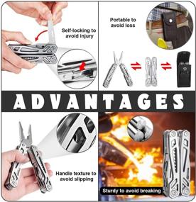 img 1 attached to 🔧 WETOLS 21-in-1 Hard Stainless Steel Multitool - Foldable, Self-Locking, and Versatile Multi-Pliers for Men, with Knife, Bottle Opener, Screwdriver, Sickle, and More - Perfect Gifts | WE-182