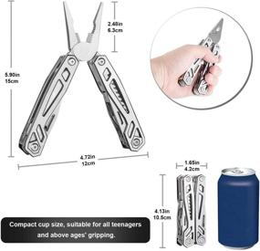 img 2 attached to 🔧 WETOLS 21-in-1 Hard Stainless Steel Multitool - Foldable, Self-Locking, and Versatile Multi-Pliers for Men, with Knife, Bottle Opener, Screwdriver, Sickle, and More - Perfect Gifts | WE-182