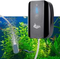 aqqa aquarium lithium battery air pump - multifunctional, rechargeable, energy-saving, and quiet oxygen pump with one/dual outlets, air stone, and 2600mah battery - suitable for indoors, power outages, and fishing логотип