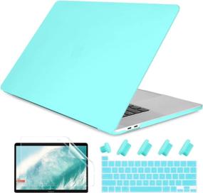 img 4 attached to Dongke MacBook Pro 16 inch Case 2020 2019 Release A2141: Mint Green Hard 📦 Shell & Keyboard Cover for MacBook Pro 16-inch Retina Display with Touch Bar and Touch ID