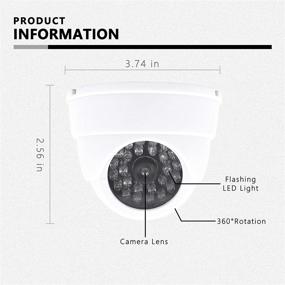 img 1 attached to Kammoy Dummy Fake Dome Camera Kit with Flashing Red LED Light - Includes Video Surveillance 📷 Sign Sticker - 360° Simulation for Home Security - Suitable for Outdoor & Indoor Use (Set of 2)