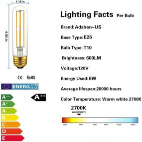 img 2 attached to 🔆 Enhanced Dimmable Vintage Filament Tubular Equivalent: A Perfect Blend of Style and Function
