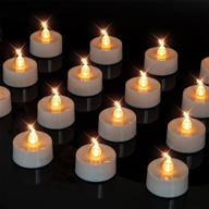 🕯️ flameless tealights candles: 12-pack timer led votive candles with 6h on/18h off cycle - battery operated flickering lights логотип