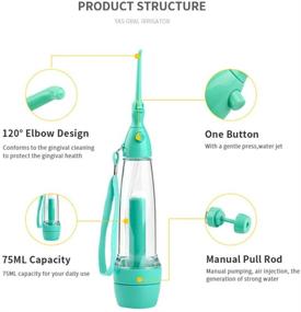 img 3 attached to 🚿 Portable Cordless Water Flosser for Teeth, Dental Oral Irrigator, Water Jet Tips Flosser, Professional Oral Flusher, Deep Teeth Cleaner - Waterproof, Ideal for Home, Travel, Office