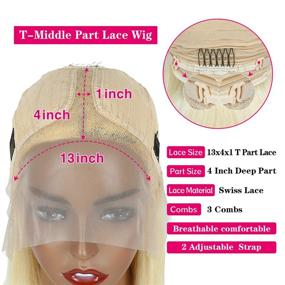 img 1 attached to 👩 Лук MIFIL Blonde Lace Front Wig 13x4x1 T Часть|613 Blonde Bob Wigs 12 Inch|Бесклеевой короткий прямой боб перуки|Бразильские девственные волосы человека|Женщины 150% плотности