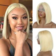 👩 лук mifil blonde lace front wig 13x4x1 t часть|613 blonde bob wigs 12 inch|бесклеевой короткий прямой боб перуки|бразильские девственные волосы человека|женщины 150% плотности логотип