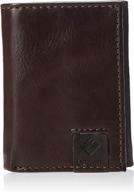 columbia blocking trifold wallet brown logo