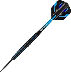 img 1 attached to 🎯 Ultimate Precision and Style: Harrows Spina Black - Blue 90% Tungsten Steel Tip Darts