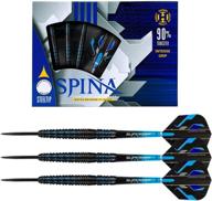 🎯 ultimate precision and style: harrows spina black - blue 90% tungsten steel tip darts логотип