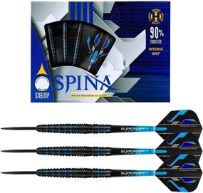 img 4 attached to 🎯 Ultimate Precision and Style: Harrows Spina Black - Blue 90% Tungsten Steel Tip Darts