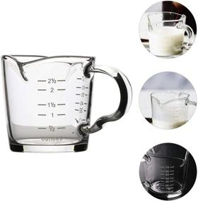 img 3 attached to Versatile 70ml Mini Glass Measuring Cup: Shot Glass Espresso Jugs Measure Cup, Graduated Beaker, Jigger Spirit, Handle for Bar Party Wine Cocktail Drink Shaker Milk Coffee.