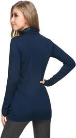 img 2 attached to 👩 VONFORT Lightweight Thermal Turtleneck for Women - Ideal Lounge & Sleepwear