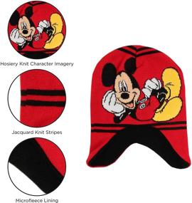 img 2 attached to 🐭 Disney Winter Hat and Gloves Set - Mickey Mouse Baby Beanie with Kids Gloves and Toddler Mittens (Ages 2-4) - Ideal for Boys and Girls