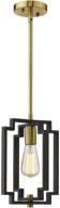 emliviar industrial pendant light - sleek adjustable 1-light kitchen hanging fixture in black and gold finish логотип