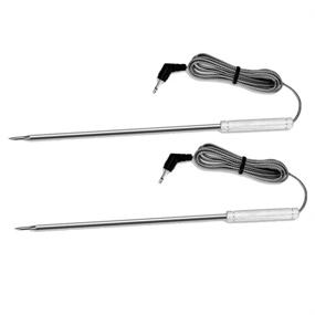 img 4 attached to 🌡️ Enhanced Replacement ThermoPro Probe Set for TP25, TP20, TP08S – Includes 2 Grill Meat Thermometer Probes compatible with TP08, TP17, TP16, TP11, TP09, TP10, TP-07, TP06S, TP04 (Clips NOT included)