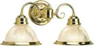 millbridge 2-light wall light in polished brass by design house 503029 логотип