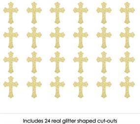 img 3 attached to Gold Glitter Cross Cut Outs Confetti