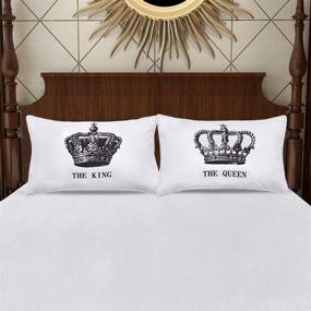 img 3 attached to 👑 DasyFly His and Hers King and Queen Couples Pillow Cases - Funny His and Hers Gifts for Him, Perfect Annivesary Wedding Gifts for The Couple, Romantic Couples Gifts Idea for Christmas or Valentines Day