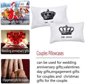 img 1 attached to 👑 DasyFly His and Hers King and Queen Couples Pillow Cases - Funny His and Hers Gifts for Him, Perfect Annivesary Wedding Gifts for The Couple, Romantic Couples Gifts Idea for Christmas or Valentines Day