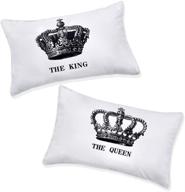 👑 dasyfly his and hers king and queen couples pillow cases - funny his and hers gifts for him, perfect annivesary wedding gifts for the couple, romantic couples gifts idea for christmas or valentines day logo