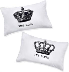 img 4 attached to 👑 DasyFly His and Hers King and Queen Couples Pillow Cases - Funny His and Hers Gifts for Him, Perfect Annivesary Wedding Gifts for The Couple, Romantic Couples Gifts Idea for Christmas or Valentines Day