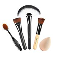 sailine new foundation cream contour powder concealer cosmetic makeup brush set with toothbrush mixing - complete foundation tool set logo